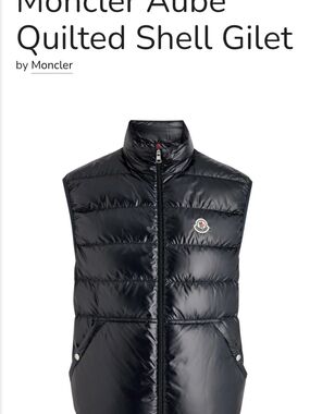 Moncler Black Puffy AUBE GILET AUBE VEST SZ:3 Fit like M/L
